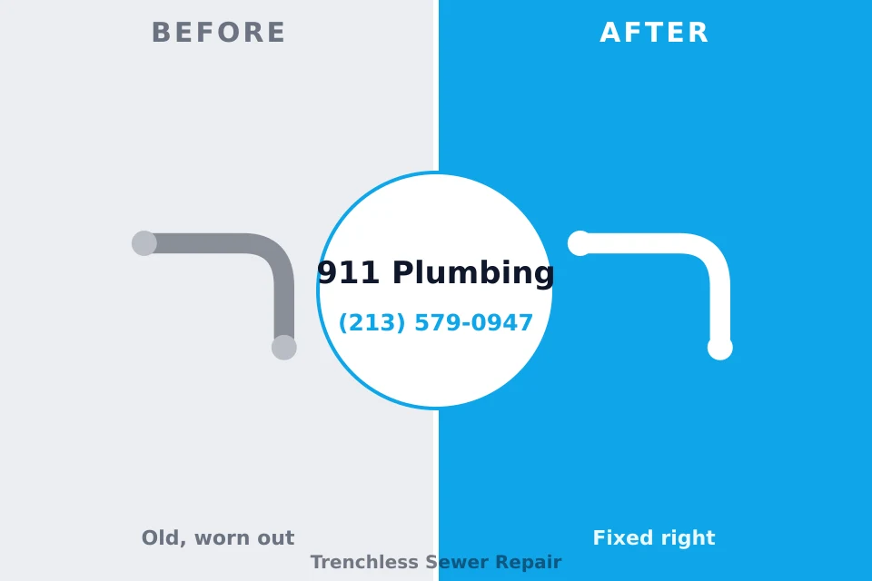 Before and after: plumbing repair East Chicago, IN